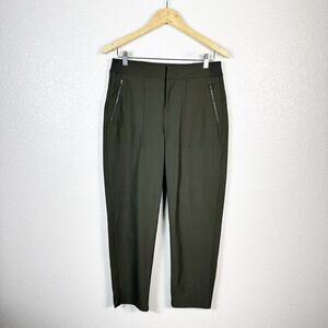 Athleta Womens Wander Hybrid Straight‎ Leg Pant in Peat Green Size 8